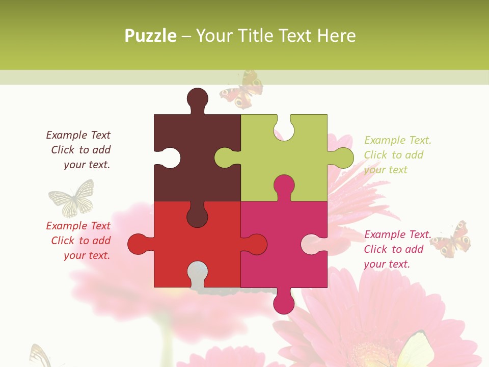 Gerber Flower Garden PowerPoint Template