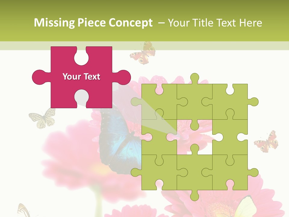 Gerber Flower Garden PowerPoint Template
