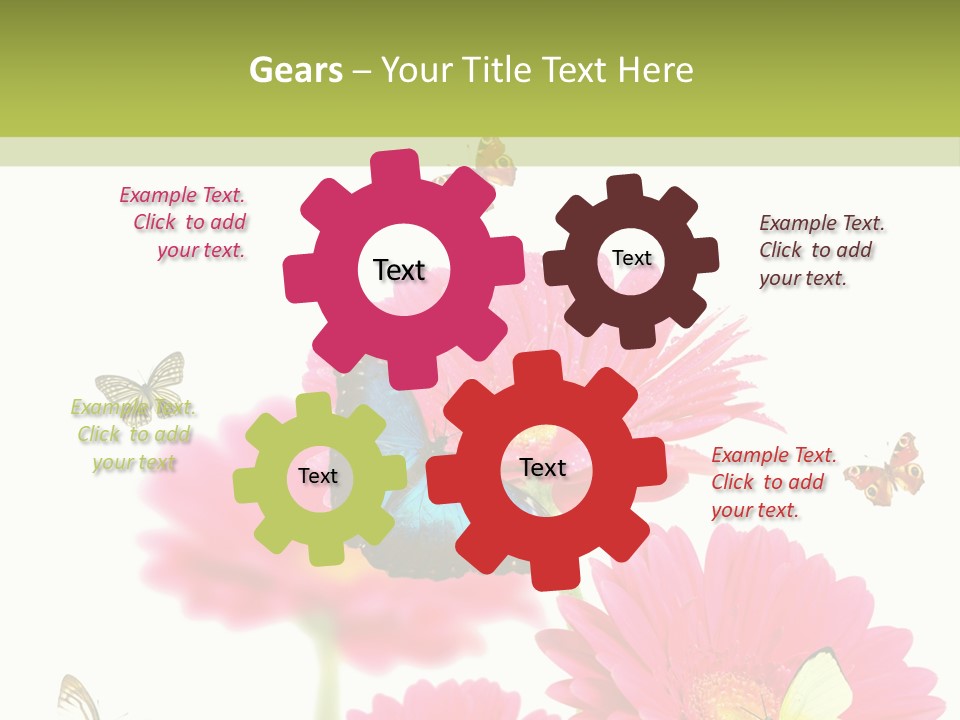 Gerber Flower Garden PowerPoint Template