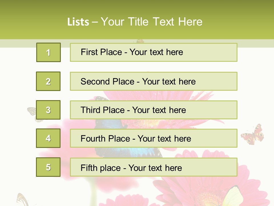 Gerber Flower Garden PowerPoint Template