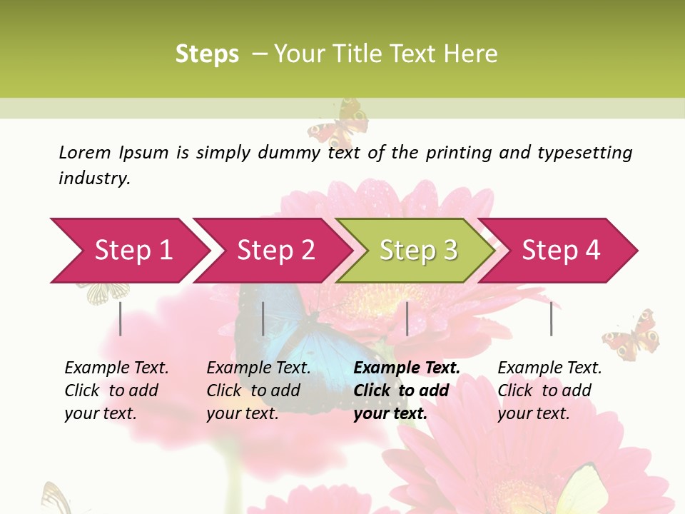 Gerber Flower Garden PowerPoint Template