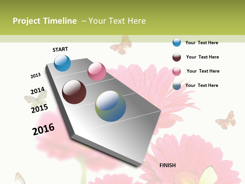 Gerber Flower Garden PowerPoint Template