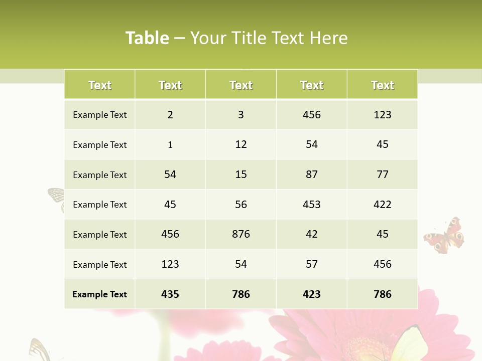 Gerber Flower Garden PowerPoint Template