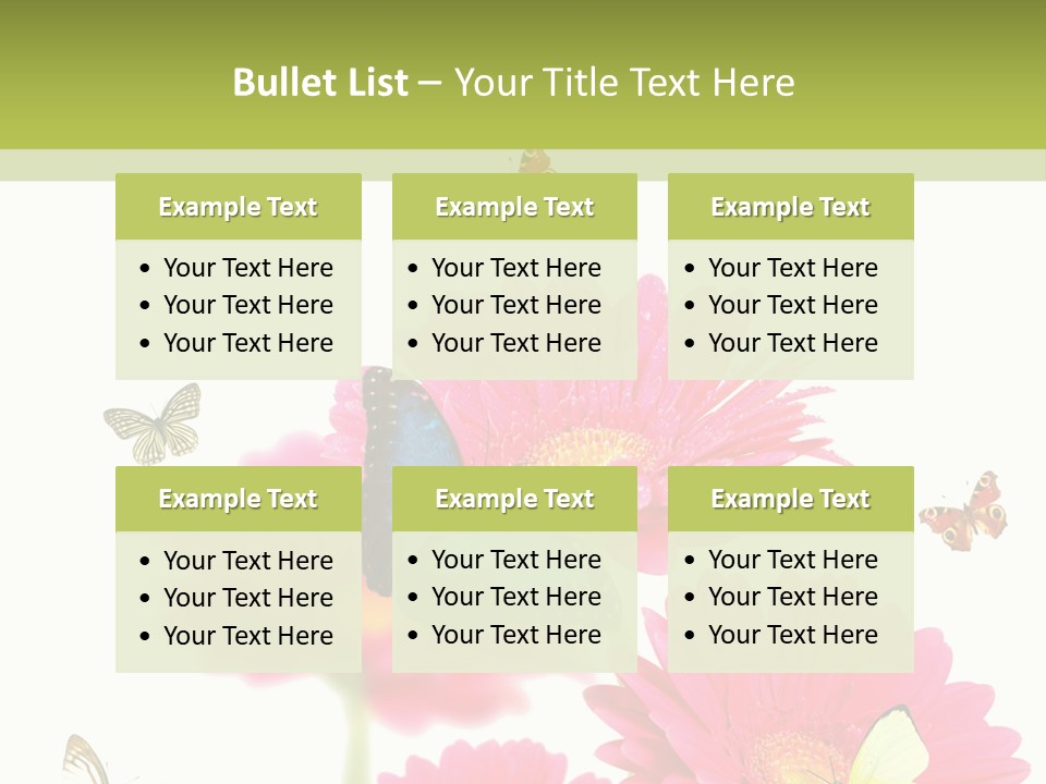 Gerber Flower Garden PowerPoint Template