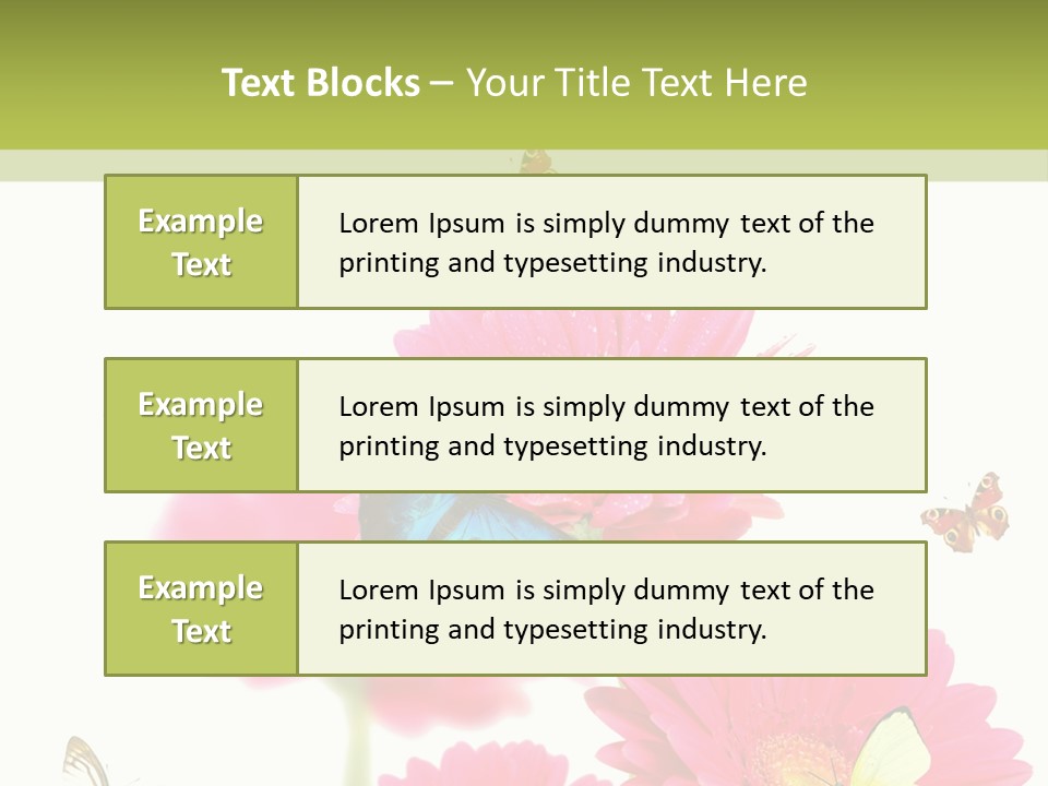 Gerber Flower Garden PowerPoint Template