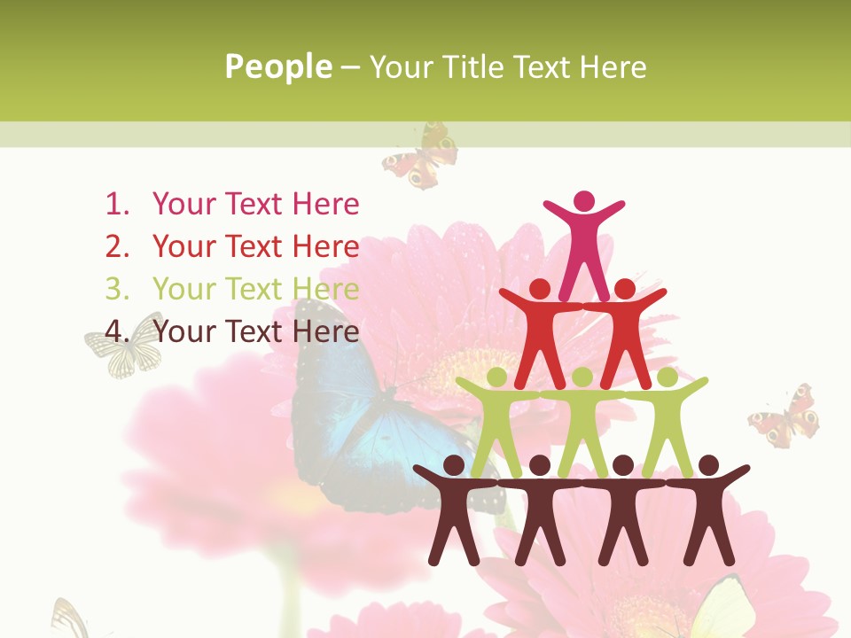 Gerber Flower Garden PowerPoint Template