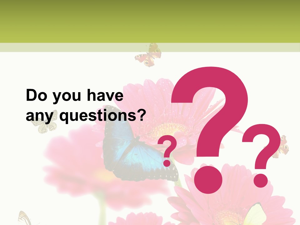 Gerber Flower Garden PowerPoint Template