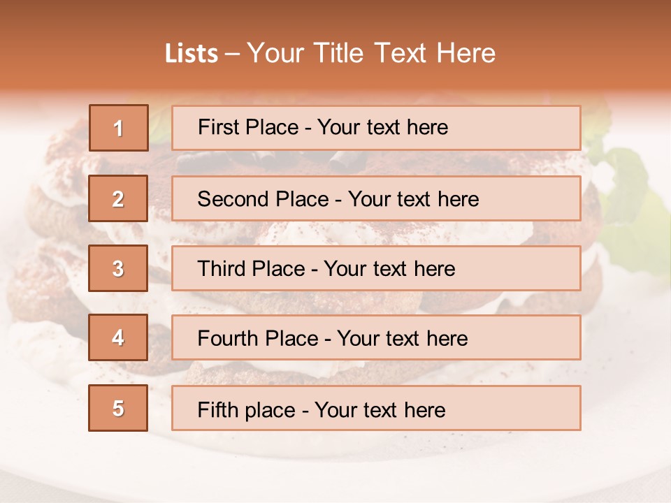 Jogurt Waffel Obst PowerPoint Template