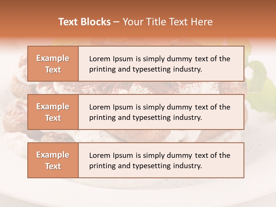 Jogurt Waffel Obst PowerPoint Template