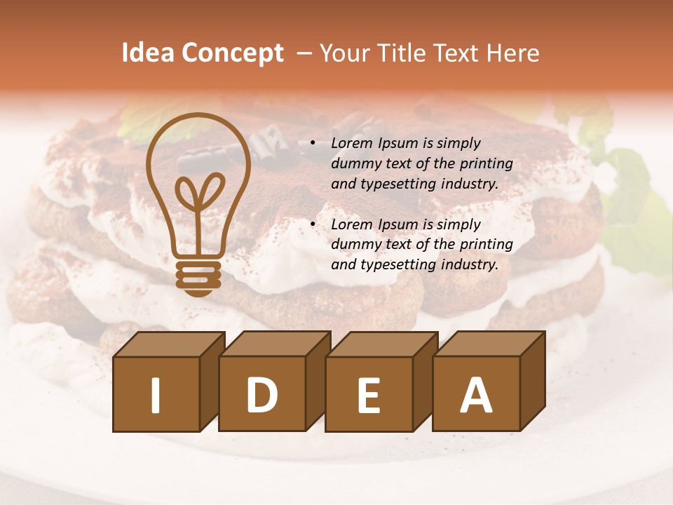 Jogurt Waffel Obst PowerPoint Template