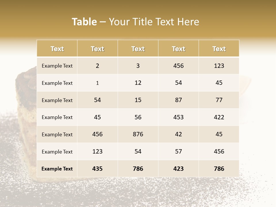Cake Delicious Food PowerPoint Template
