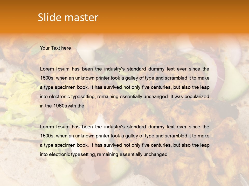 Chapati Satay Chutney PowerPoint Template