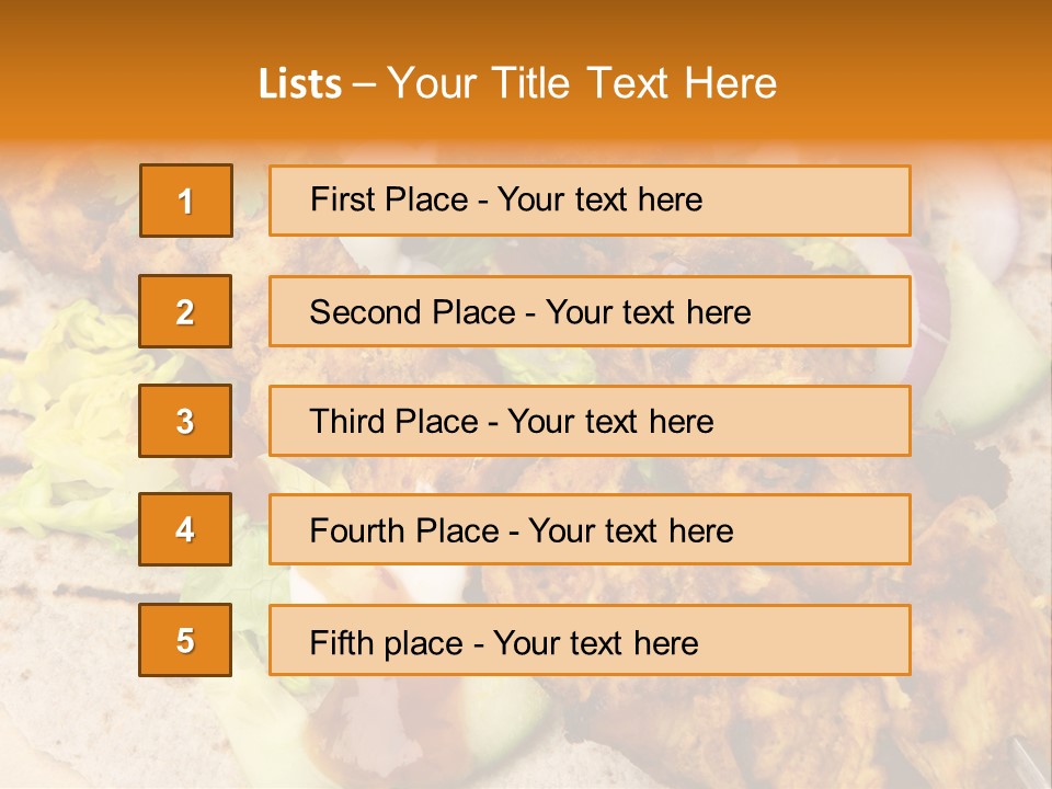 Chapati Satay Chutney PowerPoint Template