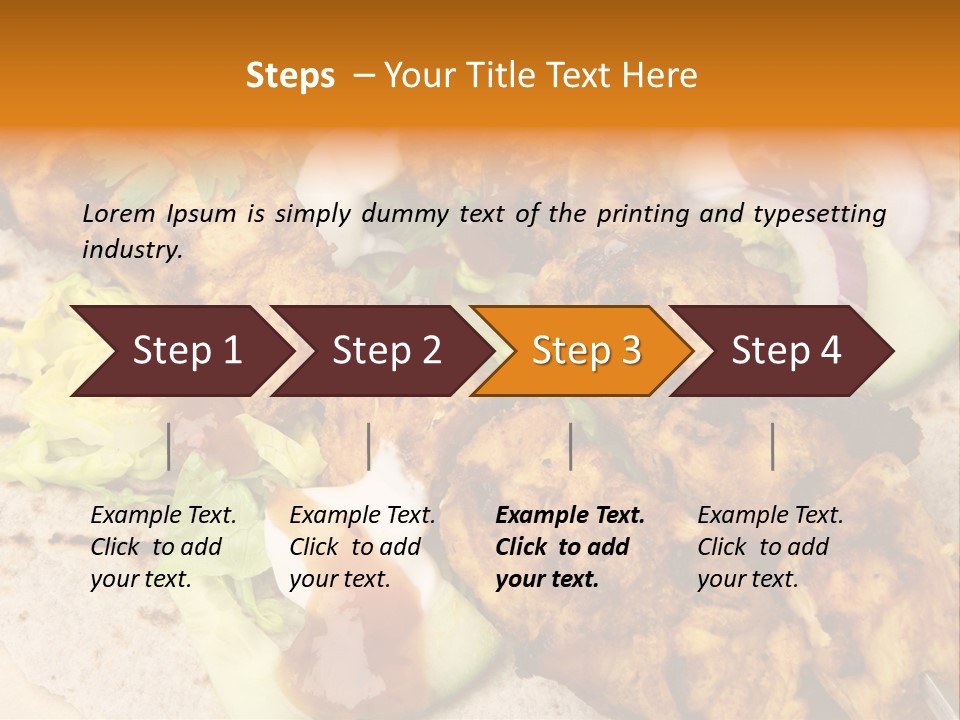 Chapati Satay Chutney PowerPoint Template