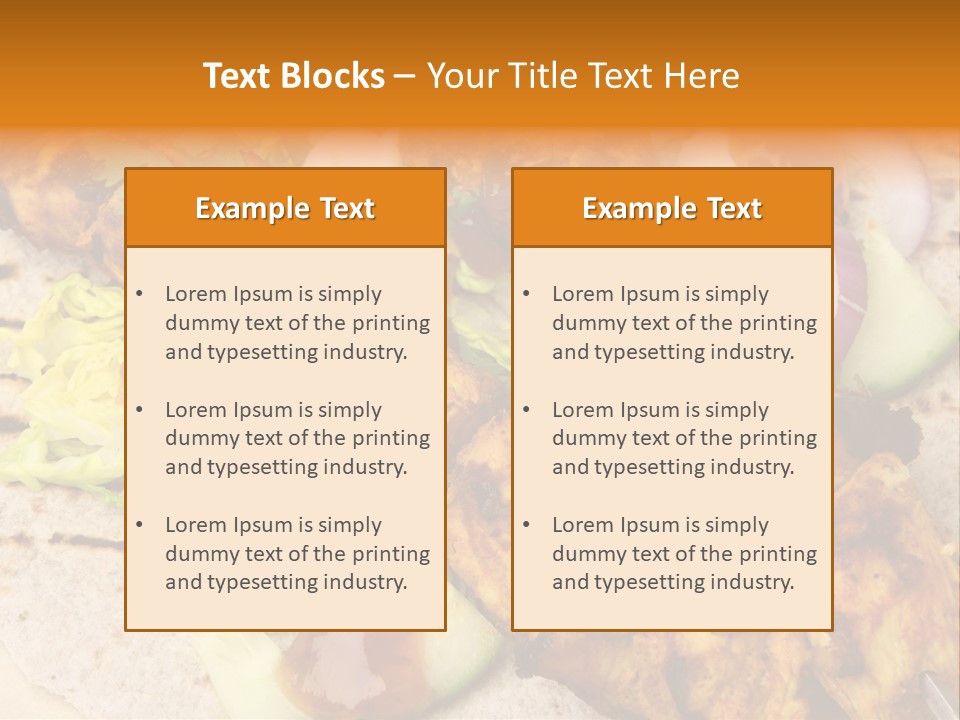 Chapati Satay Chutney PowerPoint Template