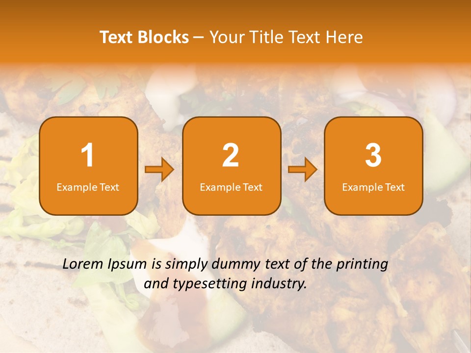Chapati Satay Chutney PowerPoint Template