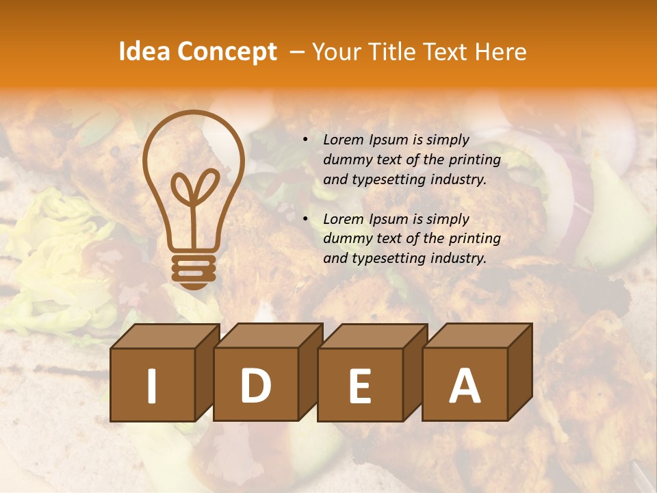 Chapati Satay Chutney PowerPoint Template