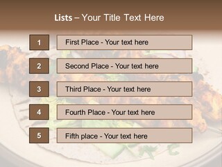 Kebabs Tandoori Meal PowerPoint Template