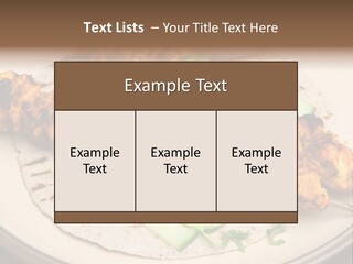 Kebabs Tandoori Meal PowerPoint Template