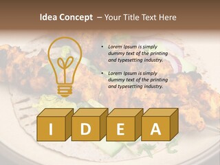 Kebabs Tandoori Meal PowerPoint Template