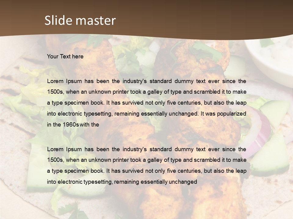 Meat Plate Yogurt PowerPoint Template