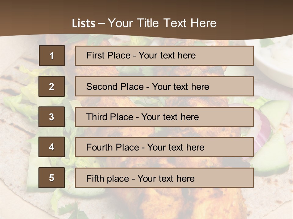 Meat Plate Yogurt PowerPoint Template