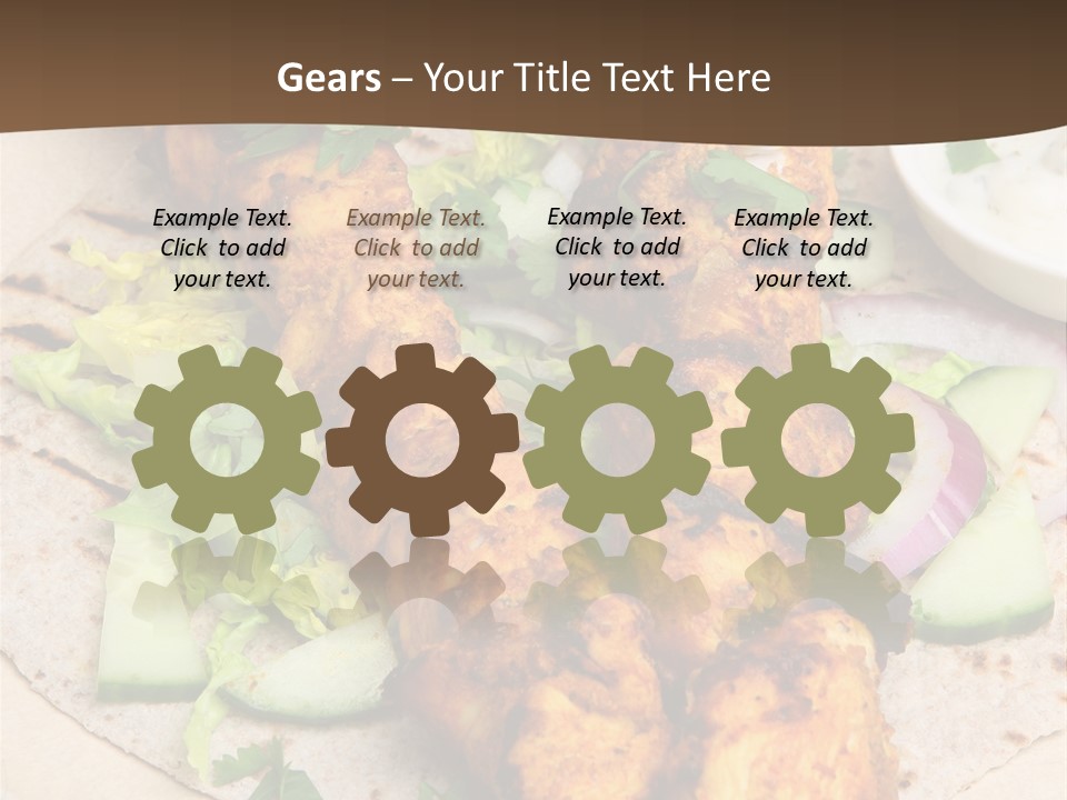 Meat Plate Yogurt PowerPoint Template