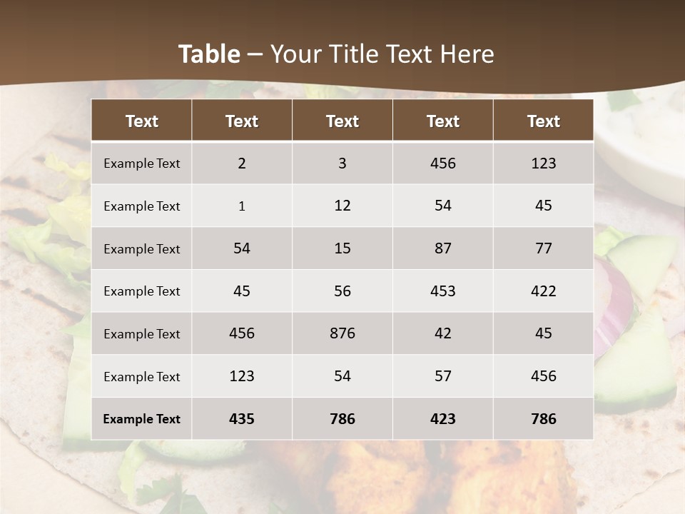 Meat Plate Yogurt PowerPoint Template