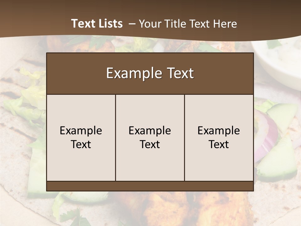 Meat Plate Yogurt PowerPoint Template