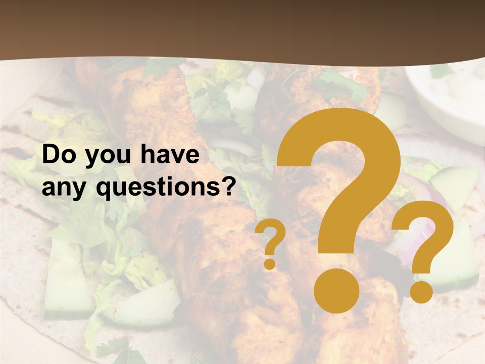 Meat Plate Yogurt PowerPoint Template