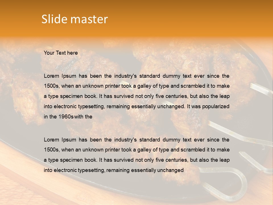 Overhead Tikka Marinated PowerPoint Template