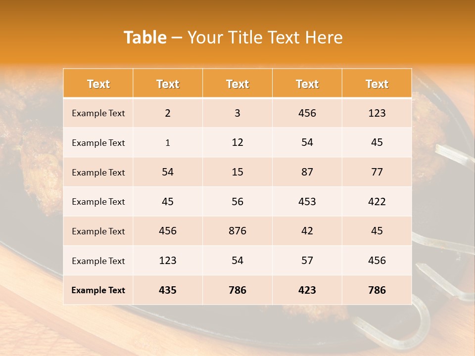 Overhead Tikka Marinated PowerPoint Template