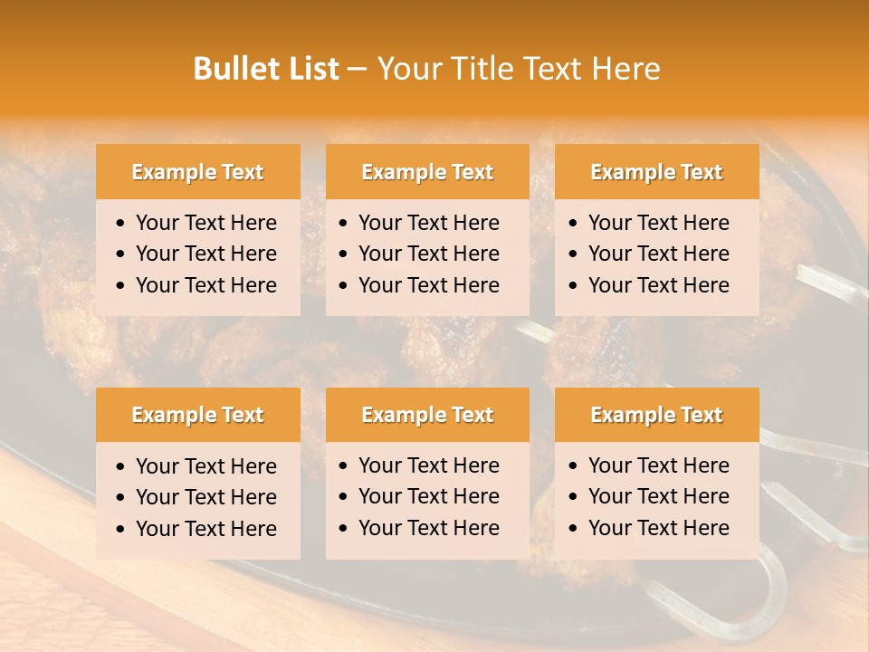 Overhead Tikka Marinated PowerPoint Template