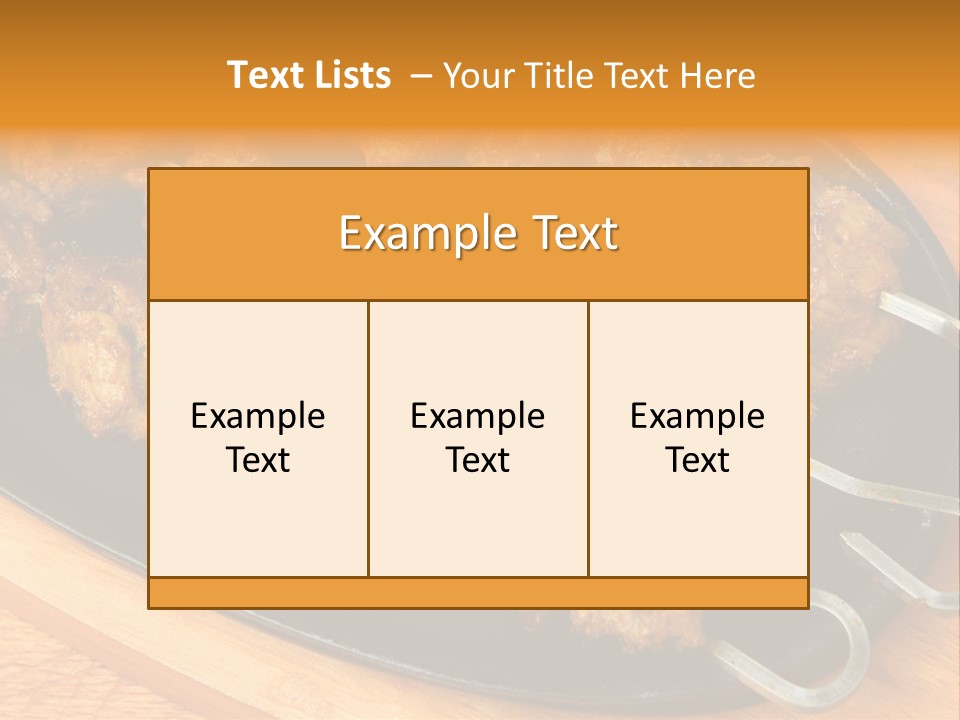Overhead Tikka Marinated PowerPoint Template
