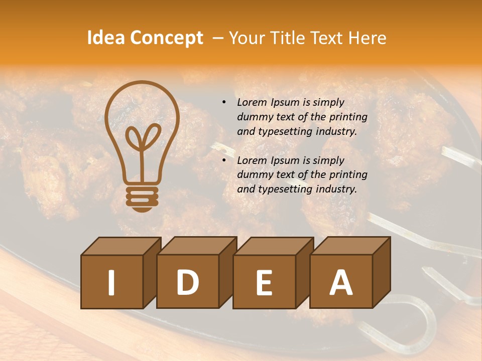 Overhead Tikka Marinated PowerPoint Template