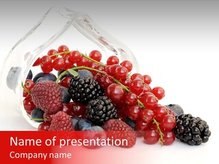 Dieting Raspberry Blackberry PowerPoint Template