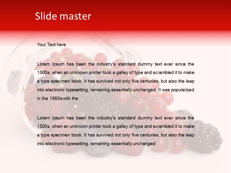 Dieting Raspberry Blackberry PowerPoint Template