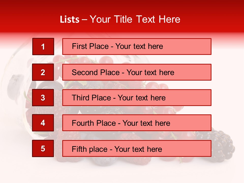 Dieting Raspberry Blackberry PowerPoint Template