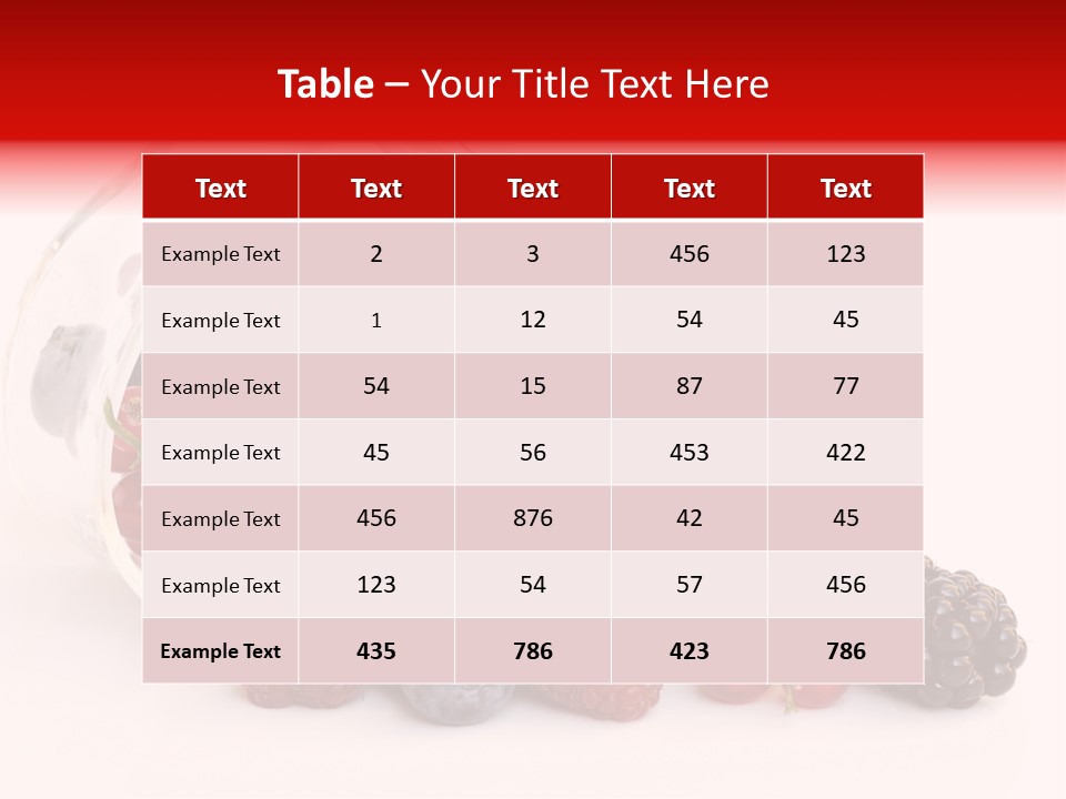 Dieting Raspberry Blackberry PowerPoint Template