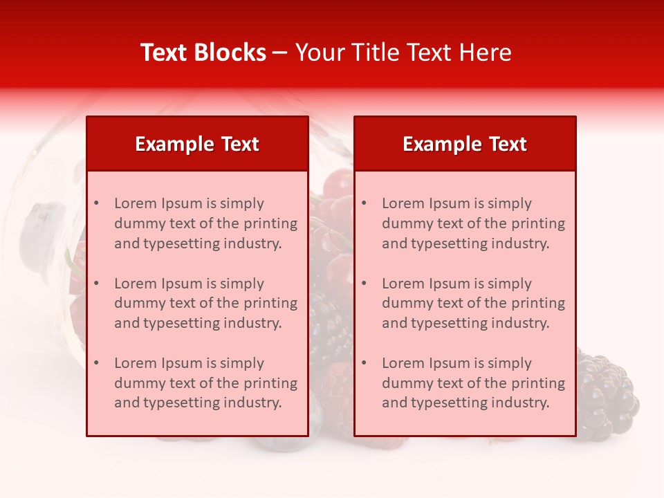 Dieting Raspberry Blackberry PowerPoint Template
