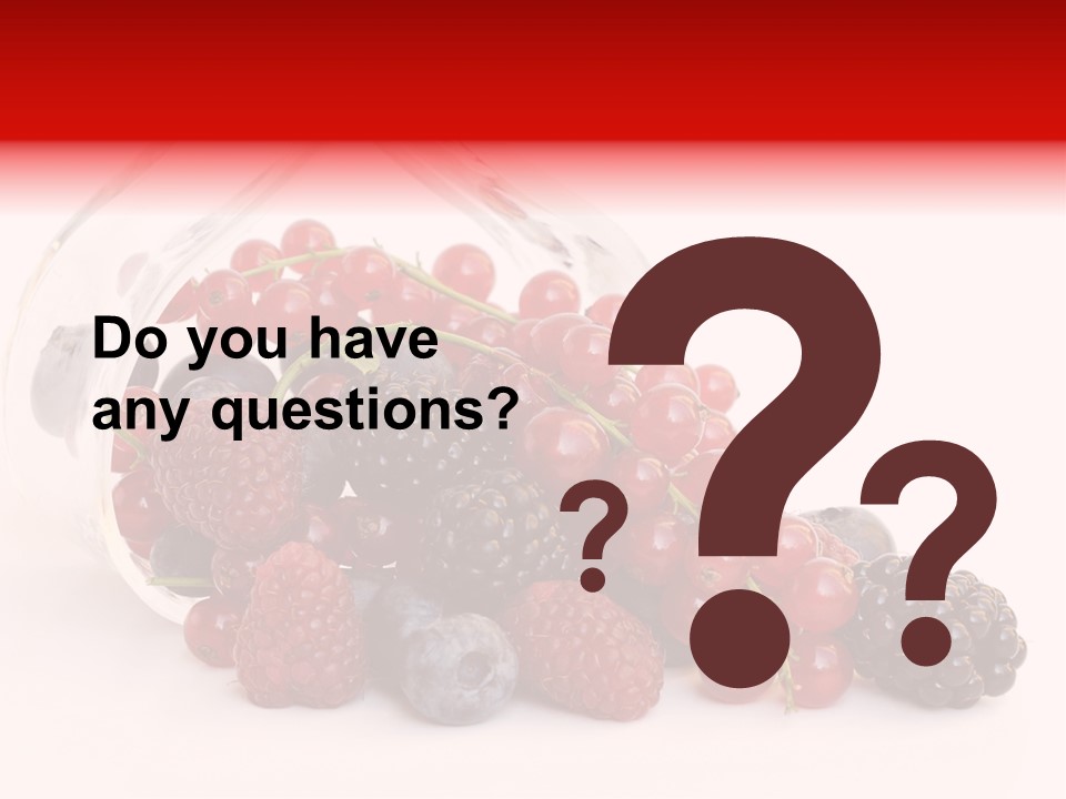 Dieting Raspberry Blackberry PowerPoint Template