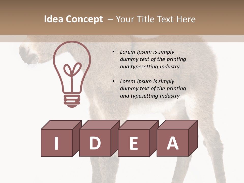 Portrait Baby Whinny PowerPoint Template