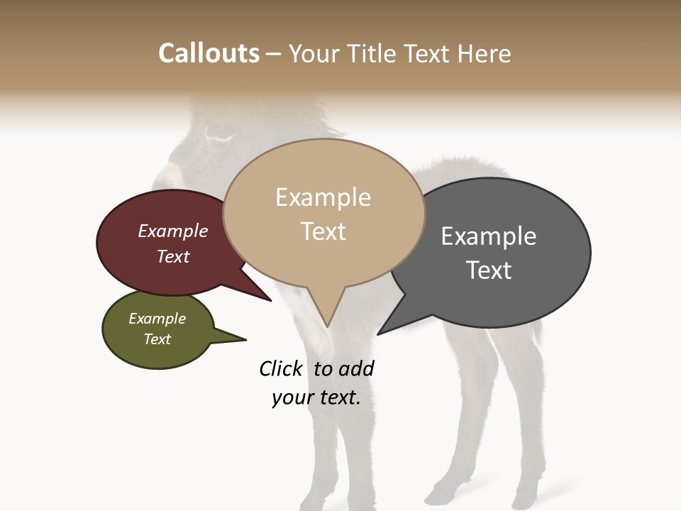 Animal Themes Adorable White Background PowerPoint Template