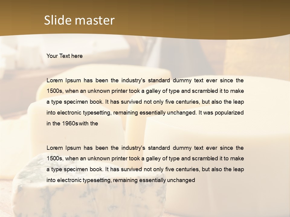 Group Of Objects French Culture Hard Cheese PowerPoint Template