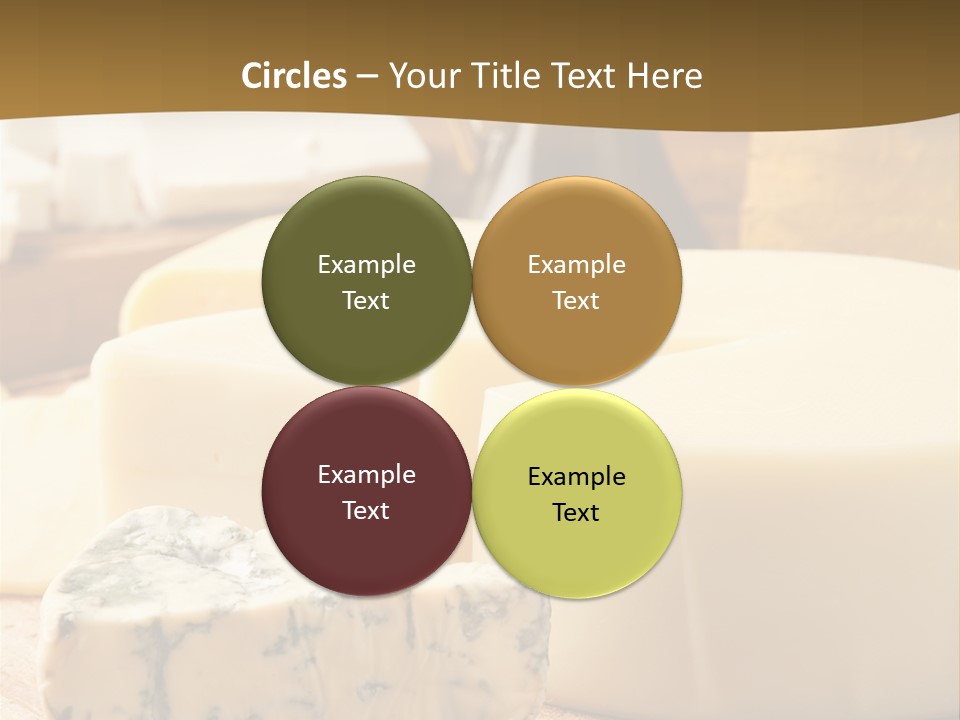Group Of Objects French Culture Hard Cheese PowerPoint Template