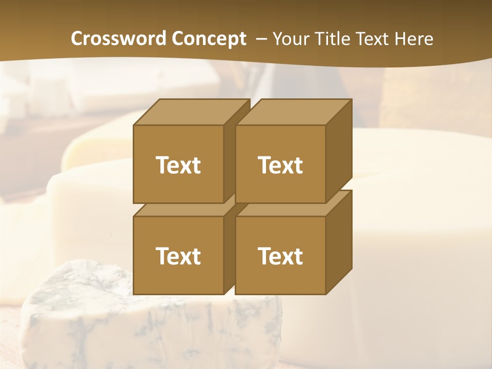Group Of Objects French Culture Hard Cheese PowerPoint Template