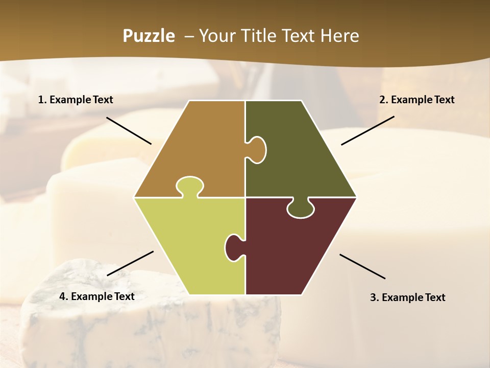 Group Of Objects French Culture Hard Cheese PowerPoint Template