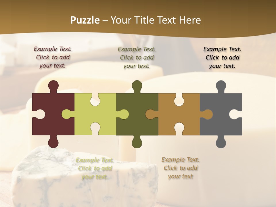 Group Of Objects French Culture Hard Cheese PowerPoint Template