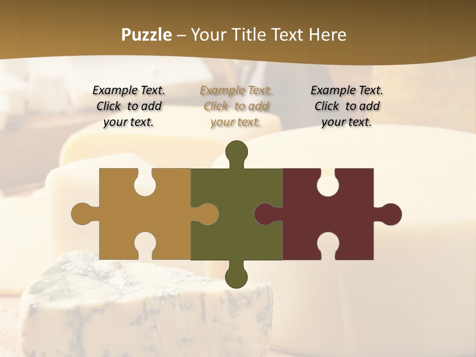 Group Of Objects French Culture Hard Cheese PowerPoint Template