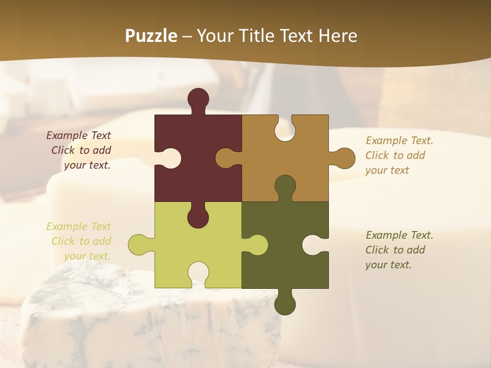 Group Of Objects French Culture Hard Cheese PowerPoint Template